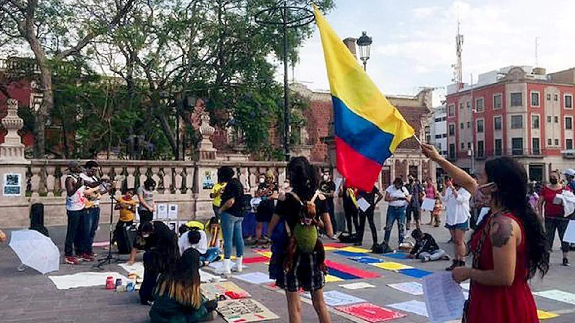 Manifestación de la comunidad colombiana en Ags